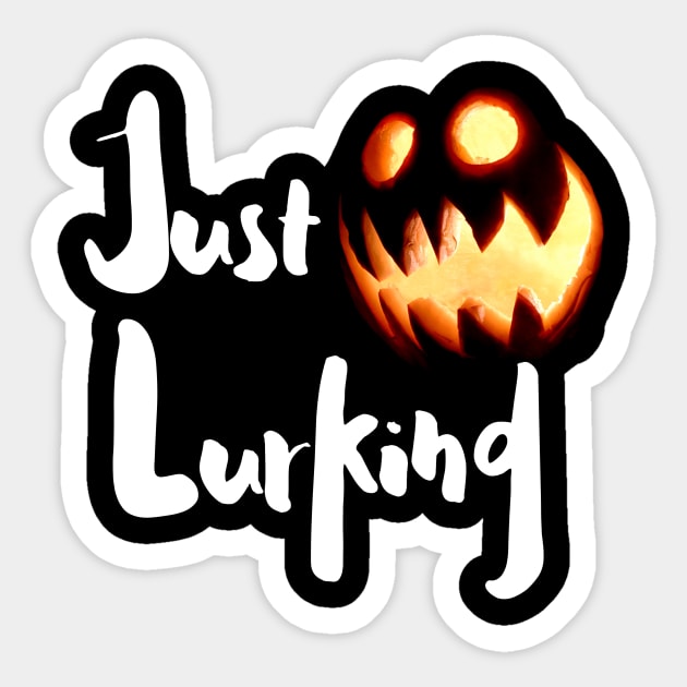 Creepy Pumpkin Lurking In the Dark Sticker by Sleepy Time Tales